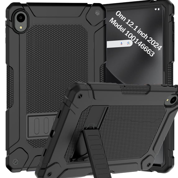 SUPNICE Case for Walmart Onn 12.1" Tablet Pro 2024(Model:100146663) with Pencil Holder & Kickstand,Shockproof Anti-Slip Protective Case for Onn 12.1" Tablet Pro 2024,Black