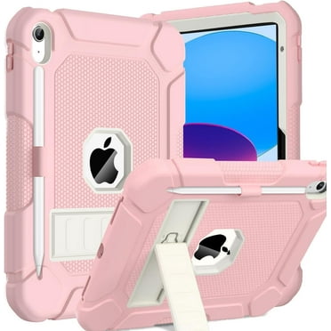 SUPNICE Case for iPad 11-inch (A16) 2025 / iPad 10th Generation 2022(10.9 inch) with Pencil Holder & Kickstand,Shockproof Anti-Slip Protective Case for New Apple iPad 11/10.9 Inch,Pink