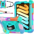 thumbnail image 1 of SUPNICE Case for iPad Mini 7 Case (A17 Pro 2024), iPad Mini 7th/6th Generation Case, Full-Body Drop Protection iPad Mini 7/6 Case with 360° Rotate Hand Shoulder Strap/Stand, Turquoise, 1 of 9