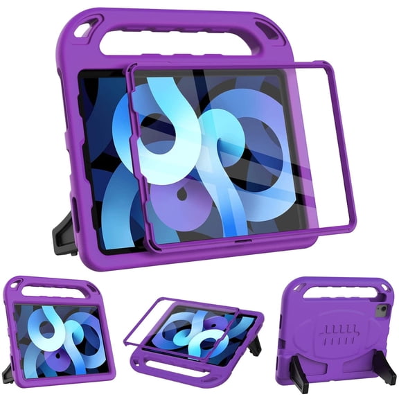 SUPNICE Kids Case for iPad Air 11-inch M4 2026/ M3 2025/ M2 2024，Built-in Screen Protector case For iPad Air 5th/4th Gen 10.9‘’, iPad Pro 11 inch 4th /3rd /2nd /1st(2018-2022), Purple