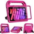 thumbnail image 1 of SUPNICE Kids Case for iPad Mini 7 (A17 Pro) 2024 8.3 inch, Mini 6 2021 with Built-in Screen Protector, Shockproof Lightweight Handle Stand Cover for Model (A2995/A2996, A2567/A2568/A2569), Pink, 1 of 8