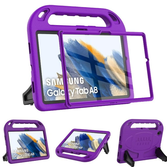 SUPNICE 10.5" Kids Tablet Case with Built-in Screen Protector, Purple