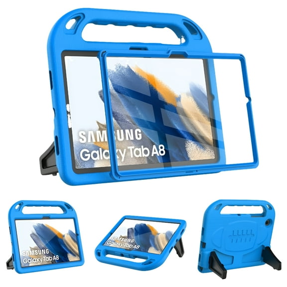 SUPNICE Kids Case with Built-in Screen Protector for Samsung Galaxy Tab A8 10.5" 2022 (Model SM-X200/X205/X207), Shockproof Handle Stand Protective Case for Samsung Tab A8 10.5 Inch 2022, Blue