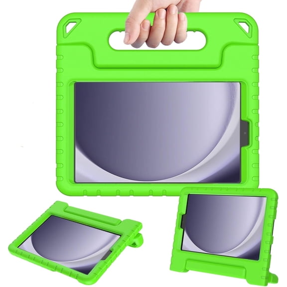 SUPNICE Kids Case for New Samsung Galaxy Tab A9 8.7 Inch 2023 with Built-in Screen Protector&Handle Stand - Shockproof Light Weight EVA Cover for SM-X110/X115/X117 2023&A7 Lite SM-T220/T225/T227,Green
