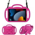 thumbnail image 1 of SUPNICE Kids Case for New iPad 10.2 Inch 2021/2020/2019 (9th/8th/7th Generation), Light Weight Shock Proof Handle Stand Shoulder Strap Kids Case for 2021/2020/2019 iPad 10.2, Pink, 1 of 10