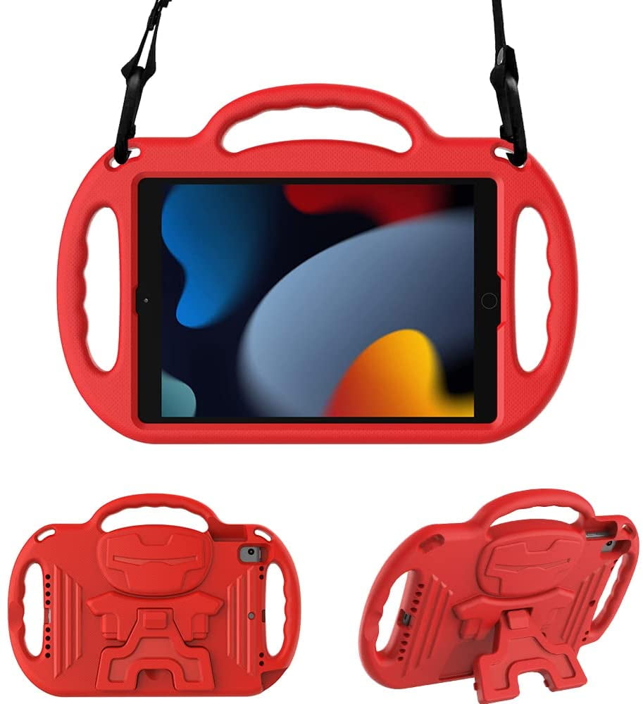 Shockproof Kids Case For IPad 9th/8th/7th Gen 10.2” – EVA Handle Stand Cover With Screen Protector