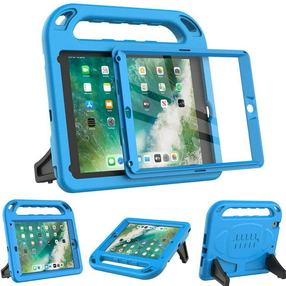 SUPNICE Kids Case for New iPad 9.7 2018/2017 with Built-in Screen Protector, Light Weight Shock Proof Handle Stand Kids Case for iPad 9.7 2017/2018 iPad Air/iPad Air 2/iPad Pro 9.7 - Blue