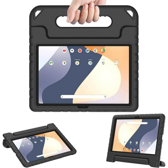 SUPNICE Kids Case for Onn 10.1” Model 100135925 Tablet (4th Generation, 2024), Light Weight Shock Proof Handle Stand Case for Walmart Onn 10.1 inch Tablet (Just Fit 2024, 4 Gen),Black