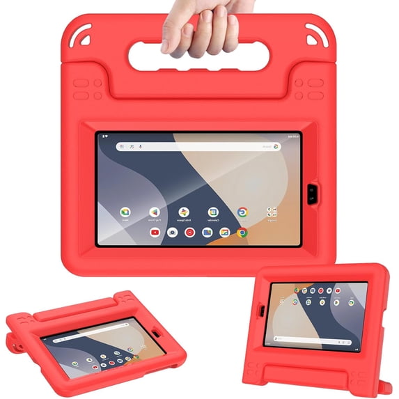 SUPNICE Kids Case for Onn 7 inch 2024 Gen 4 (Model 100135924) Tablet (4th Generation, 2024), Light Weight Shock Proof Handle Stand Case for Walmart Onn 7 Tablet (Just Fit 7" 2024, 4 Gen), Red