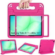 SUPNICE Kids Case for Samsung Galaxy Tab A11+ Plus 11  2026/A9+ Plus 11 Inch 2023 with Built-in Screen Protector, Light Weight Shock Proof Handle Stand Kids Friendly Cover ,Pink