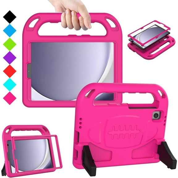 SUPNICE Kids Case with Screen Protector for Samsung Galaxy Tab A9 8.7" 2023(SM-X110/X115/X117) & Tab A7 Lite 8.7" 2021(SM-T220/T225), Shockproof Case with Handle Stand for Tab A9 8.7" 2023,Pink