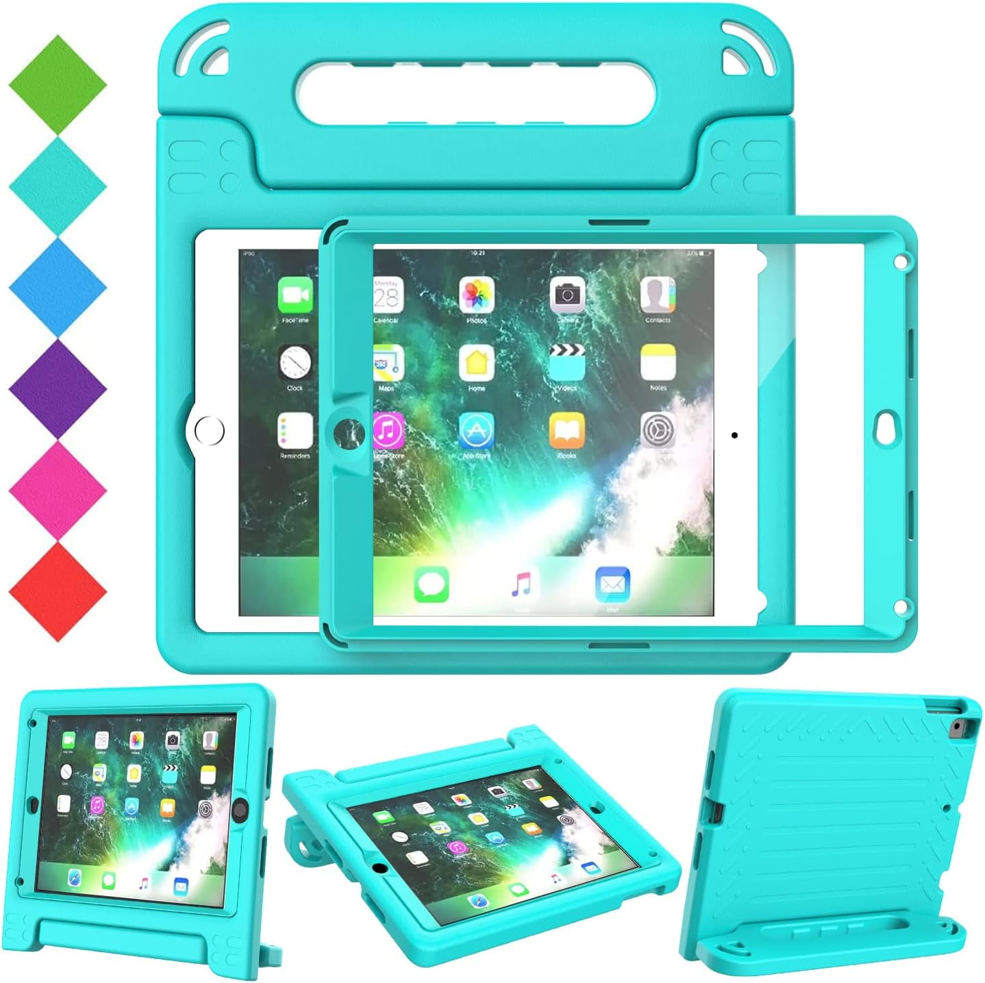 SUPNICE Kids Case with Screen Protector for iPad 9.7 Inch 2018/2017