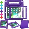 thumbnail image 1 of SUPNICE Kids Case with Screen Protector for iPad 9.7 Inch 2018/2017, Shockproof Convertible Handle Stand Kids Case for iPad 9.7 2017/2018 (iPad 5th and 6th Generation),iPad Air 2, Purple, 1 of 7