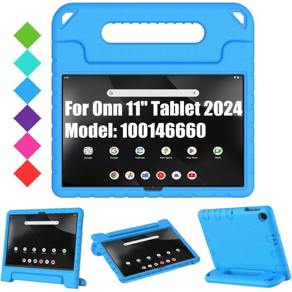 SUPNICE Kids Case for Walmart Onn. 11" Tablet Pro (2024 Model No.100146660), Lightweight Shockproof Convertible Handle Stand Case for Onn. 11" Tablet Pro 2024,Blue