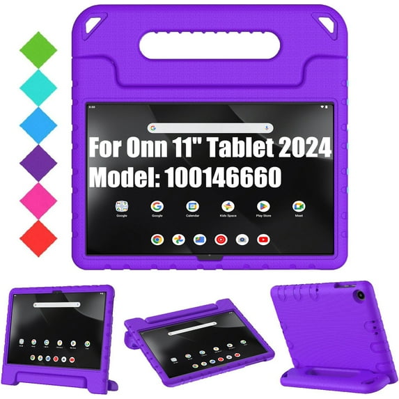SUPNICE Kids Case for Walmart Onn. 11" Tablet Pro (2024 Model No.100146660), Lightweight Shockproof Convertible Handle Stand Case for Onn. 11" Tablet Pro 2024,Purple