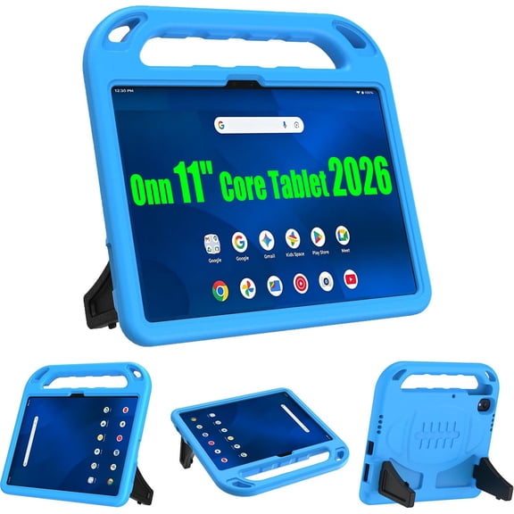 SUPNICE Kids Case for Walmart Onn 11 inch Core Tablet Gen 5 2026 Model (TBSIL36018341),Lightweight Handle Friendly Kickstand Cover for Walmart Onn 11" Core Tablet 2026 Release, Blue