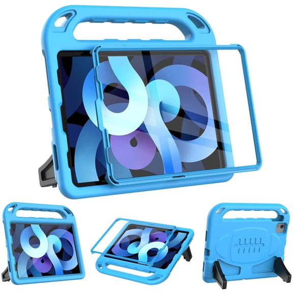 SUPNICE Kids Case for iPad Air 11-inch M4 2026/ M3 2025/ M2 2024,Built-in Screen Protector case For iPad Air 5th/4th Gen 10.9‘’, iPad Pro 11 inch 4th /3rd /2nd /1st(2018-2022), Blue