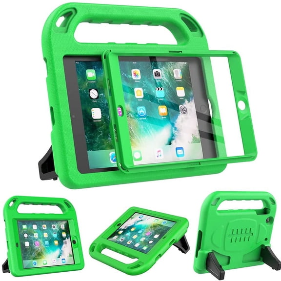 SUPNICE Kids Case for iPad Mini 1 2 3 - Light Weight Shock Proof Handle Stand Cover Case with Built-in Screen Protector for iPad Mini 1 / iPad Mini 2 / iPad Mini 3 - Green