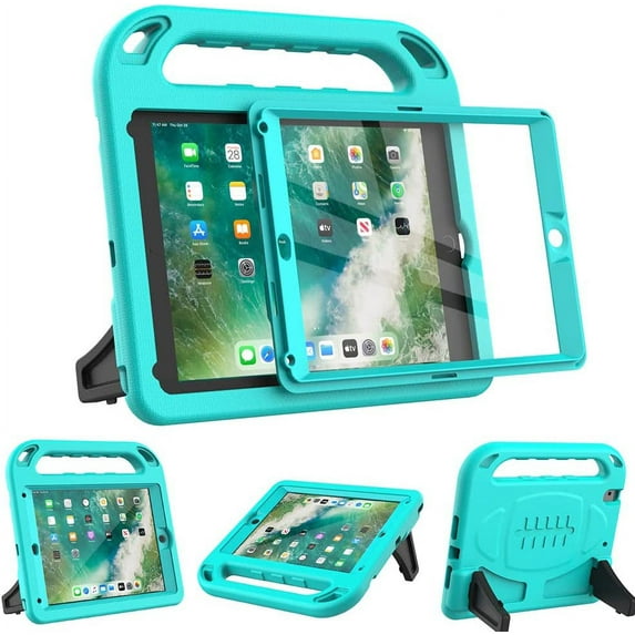 SUPNICE Kids Case for iPad Mini 1 2 3 - Light Weight Shock Proof Handle Stand Cover Case with Built-in Screen Protector for iPad Mini 1 / iPad Mini 2 / iPad Mini 3 - Turquoise