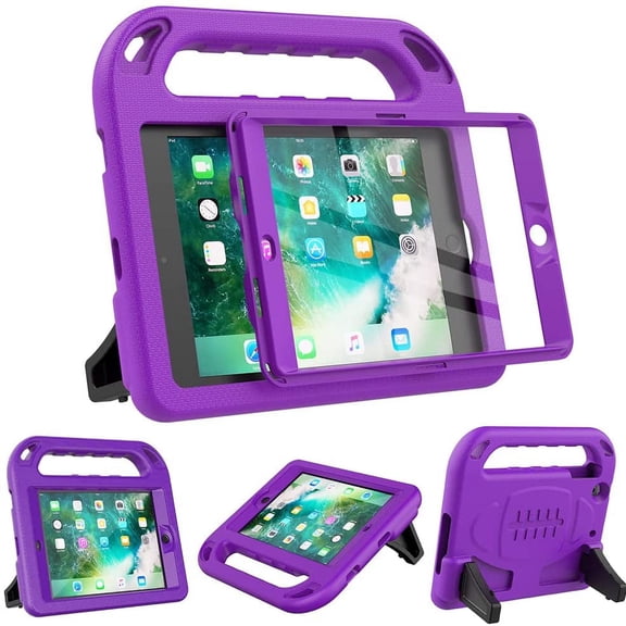 SUPNICE Kids Case for iPad Mini 1 2 3 - Light Weight Shock Proof Handle Stand Cover Case with Built-in Screen Protector for iPad Mini 1 / iPad Mini 2 / iPad Mini 3 - Purple