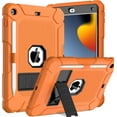 thumbnail image 1 of SUPNICE New Case for iPad 9th/ 8th/ 7th Generation (2021/2020/ 2019), iPad 10.2 Case with Pencil Holder & Kickstand, Anti-Slip 3-Layer Protective Kids Case for iPad 10.2-inch,Orange and Black, 1 of 7