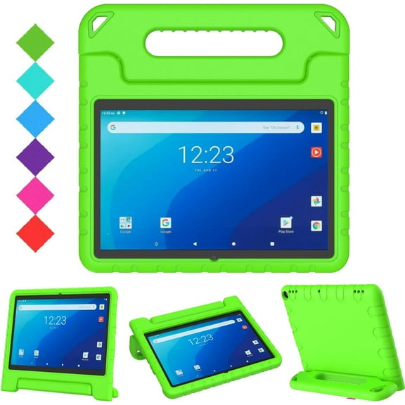 SUPNICE Shockproof Light Weight Convertible Handle Stand Kids Case for Walmart Onn 10.1" 2nd gen 2020 Release (Model:100011886) and Walmart Onn 10.1" 3 Gen 2022 (Model:100071485),Green