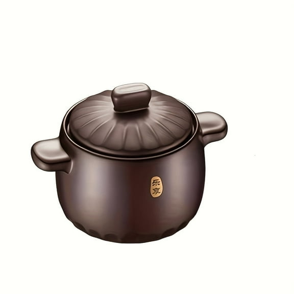 SUPOR 4.5L Ceramic Wok Heat-Resistant Slow-Cooker for Home Use, Flame-Only Compatible,Lid, Safe, Cooking,Lid, Safe, Cooking