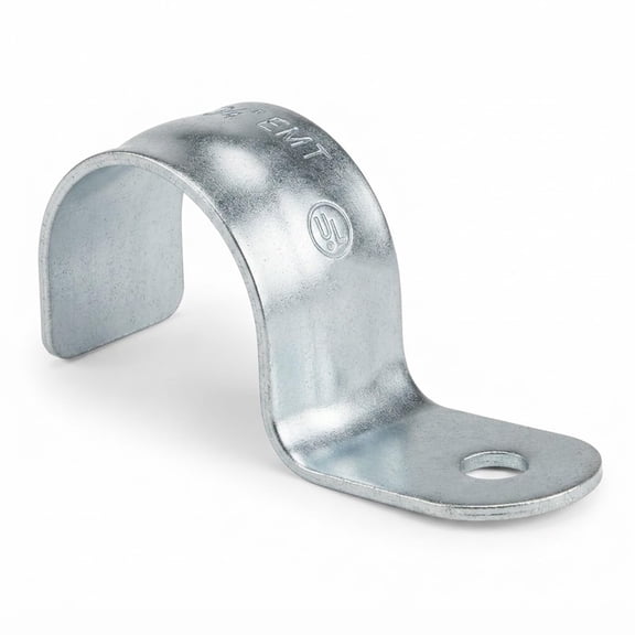 SUPPLYGIANT 1 in One Hole EMT Conduit Strap, Galvanized Steel, 100 Pack