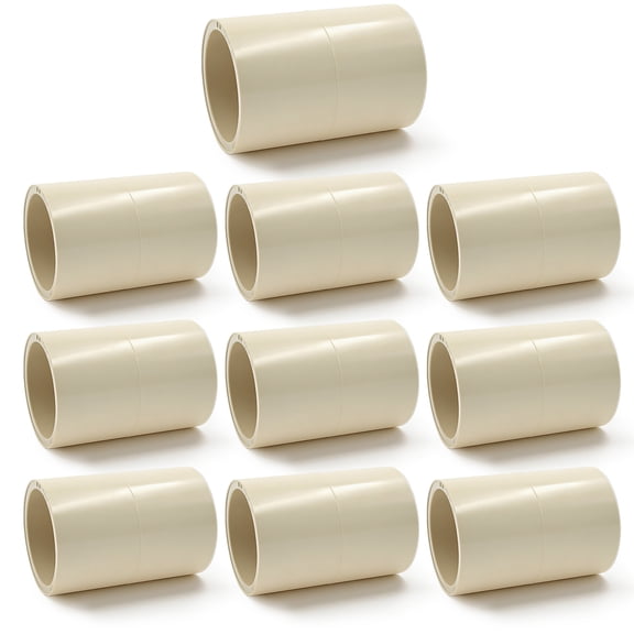 SUPPLYGIANT 10pcs 3/4 Inch CPVC Slip Coupling Socket x Socket Plumbing Fitting
