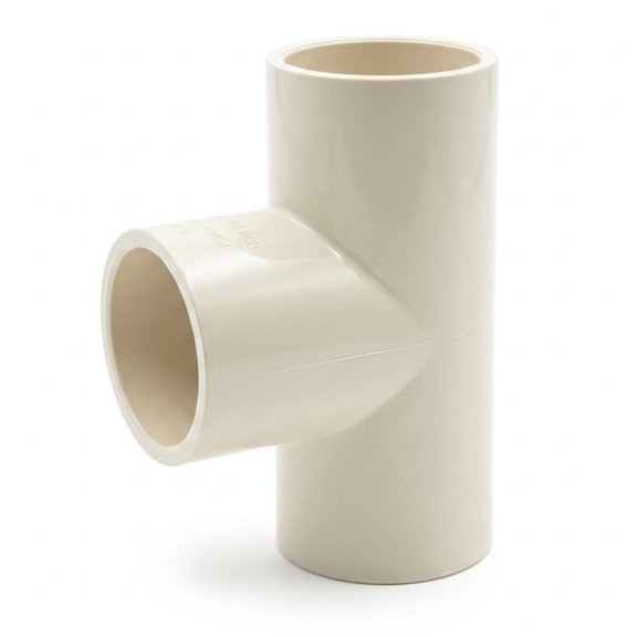 SUPPLYGIANT 10pcs 3/4 Inch CPVC Tee Socket x Socket 3 Way Pipe Fitting White