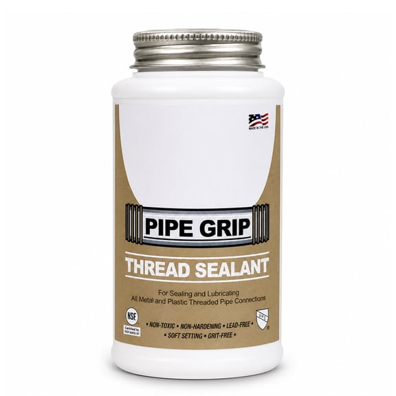 SUPPLYGIANT Gold Thread Sealant 8 oz Pipe Thread Compound with NSF Certification Non Toxic Formula Industrial Grit