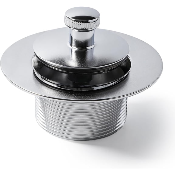 SUPPLYGIANT Lift and Turn Tub Drain Stopper, 1-1/2 Bathtub Drain Assembly, Polished Chrome Finish