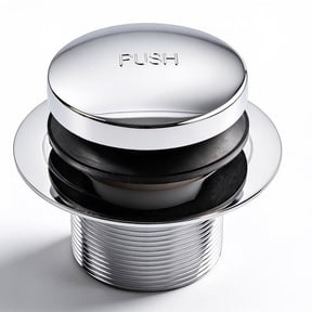 SUPPLYGIANT Tip Toe Bath Drain Assembly, 1-3/8 Inch Drain Stopper, Chrome Plated Finish