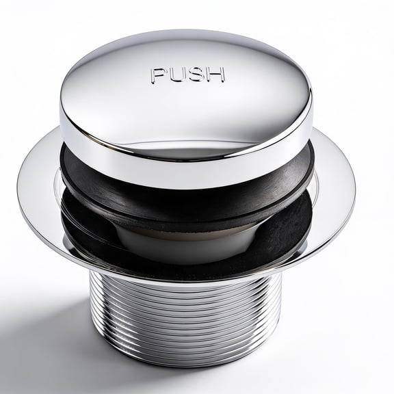 SUPPLYGIANT Tip Toe Bath Drain Assembly, 1-3/8 Inch Drain Stopper, Chrome Plated Finish