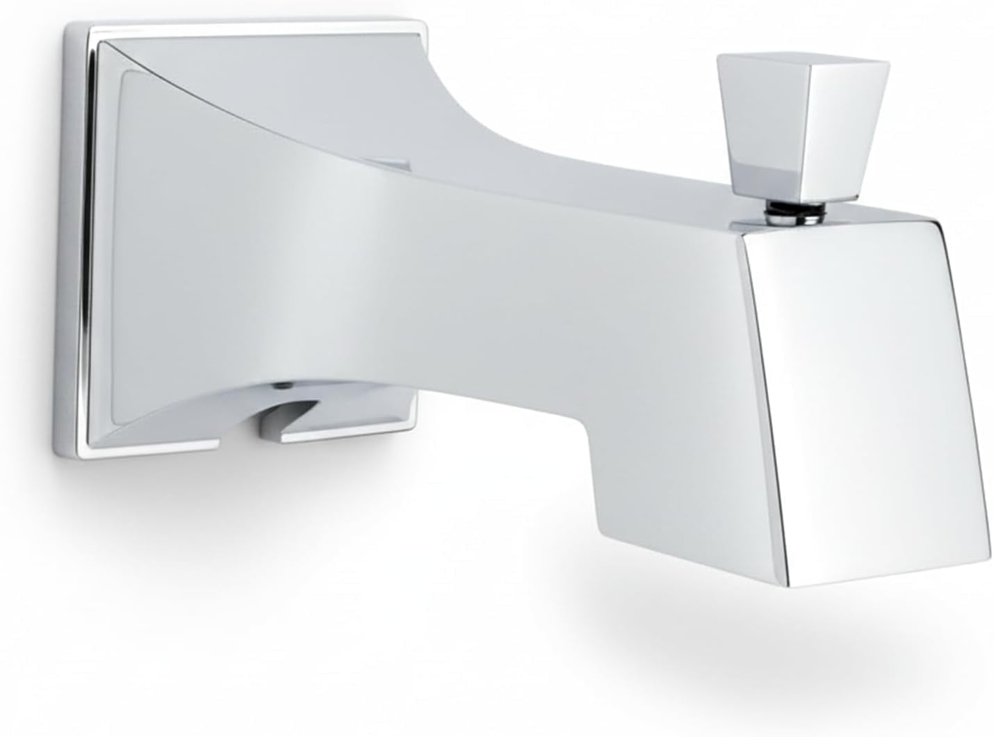 SUPPLYGIANT™ Tub Spout with Diverter 6" Square Bathtub Faucet with Decorative Chrome Plated Finish