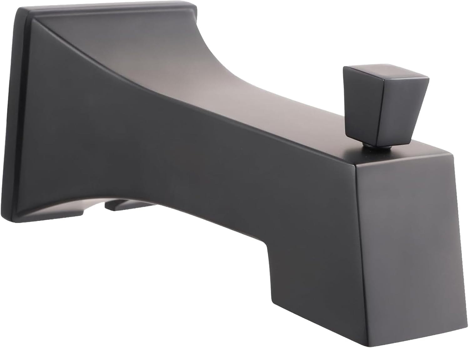 SUPPLYGIANT™ Tub Spout with Diverter 6" Square Bathtub Faucet with Decorative Matte Black Finish