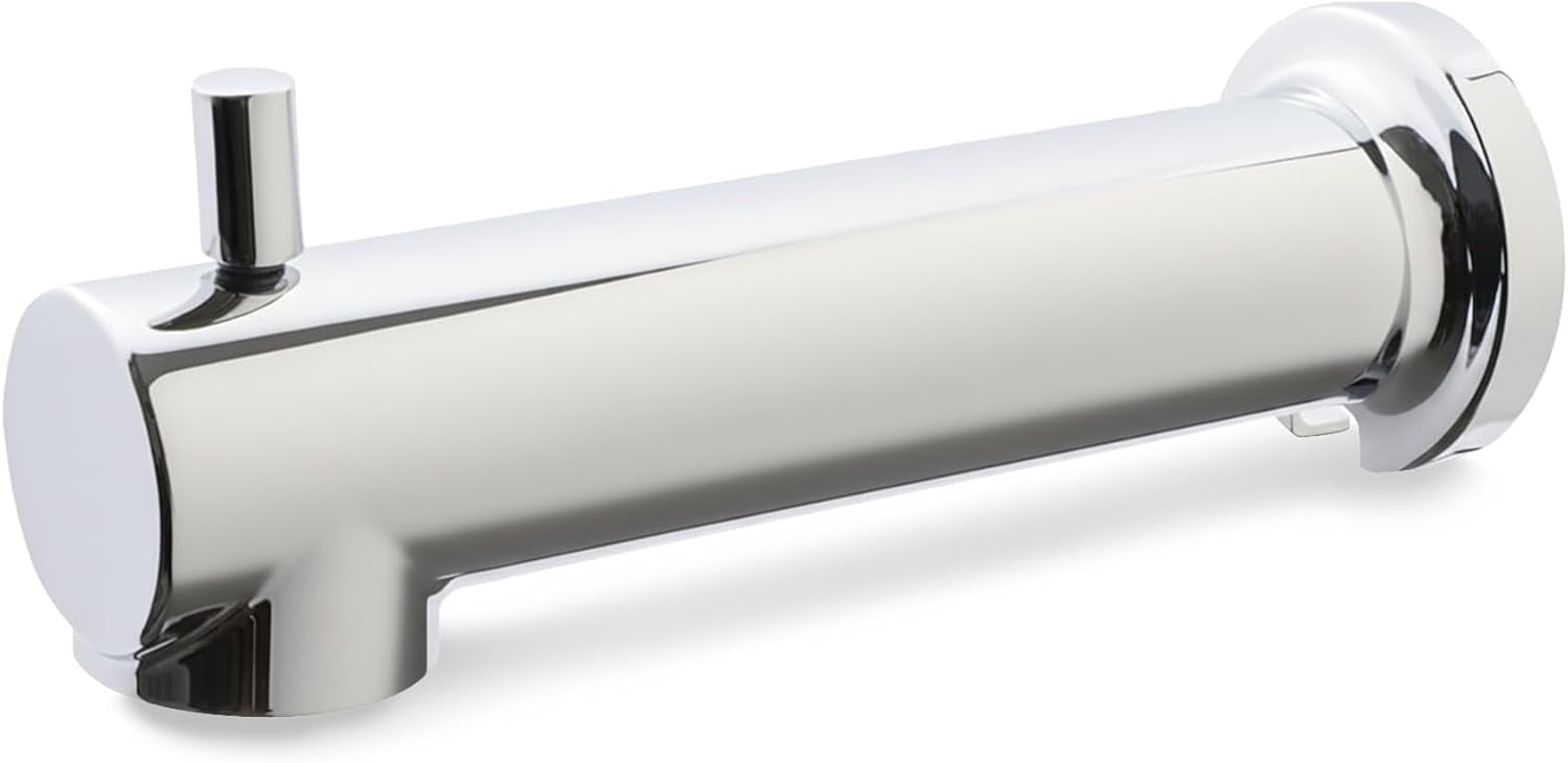 SUPPLYGIANT™ Tub Spout with Diverter 8" Round Bathtub Faucet with Decorative Chrome Plated Finish