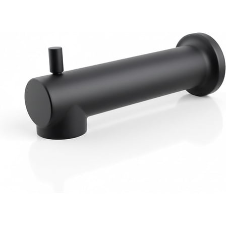 SUPPLYGIANT™ Tub Spout with Diverter 8" Round Bathtub Faucet with Decorative Matte Black Finish