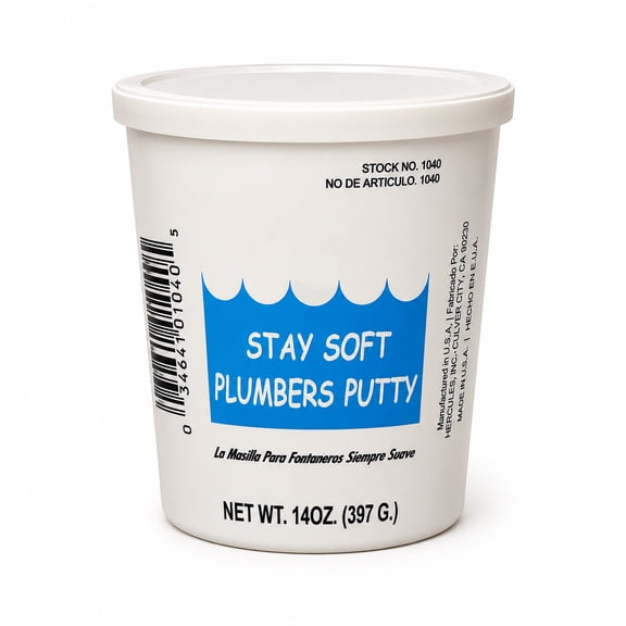 SUPPLYGIANT White Plumbers Putty 14 oz Waterproof Fixture Setting Compound