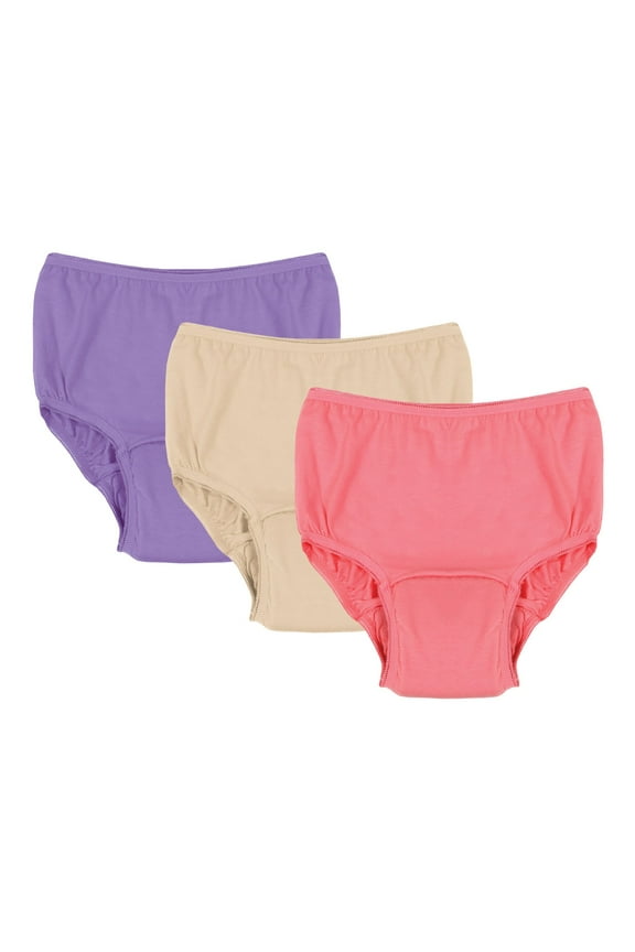 Womens Incontinence Underwear Washable Reusable 10 oz. Color 3 Pack - Large