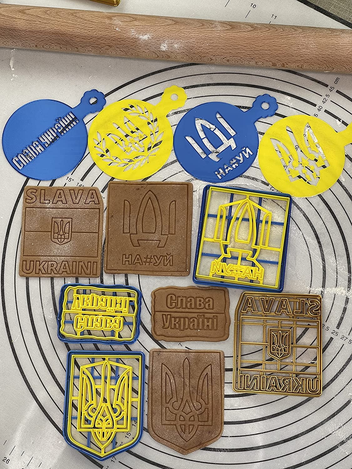 SUPPORT UKRAINE Full Set If 4 Ukrainian Cookie Cutters & Molds + Set