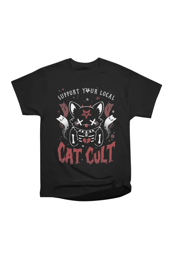 SUPPORT YOUR LOCAL CAT CULT T-Shirt Tee Gift For Him Merch For Her Apparel For Friend