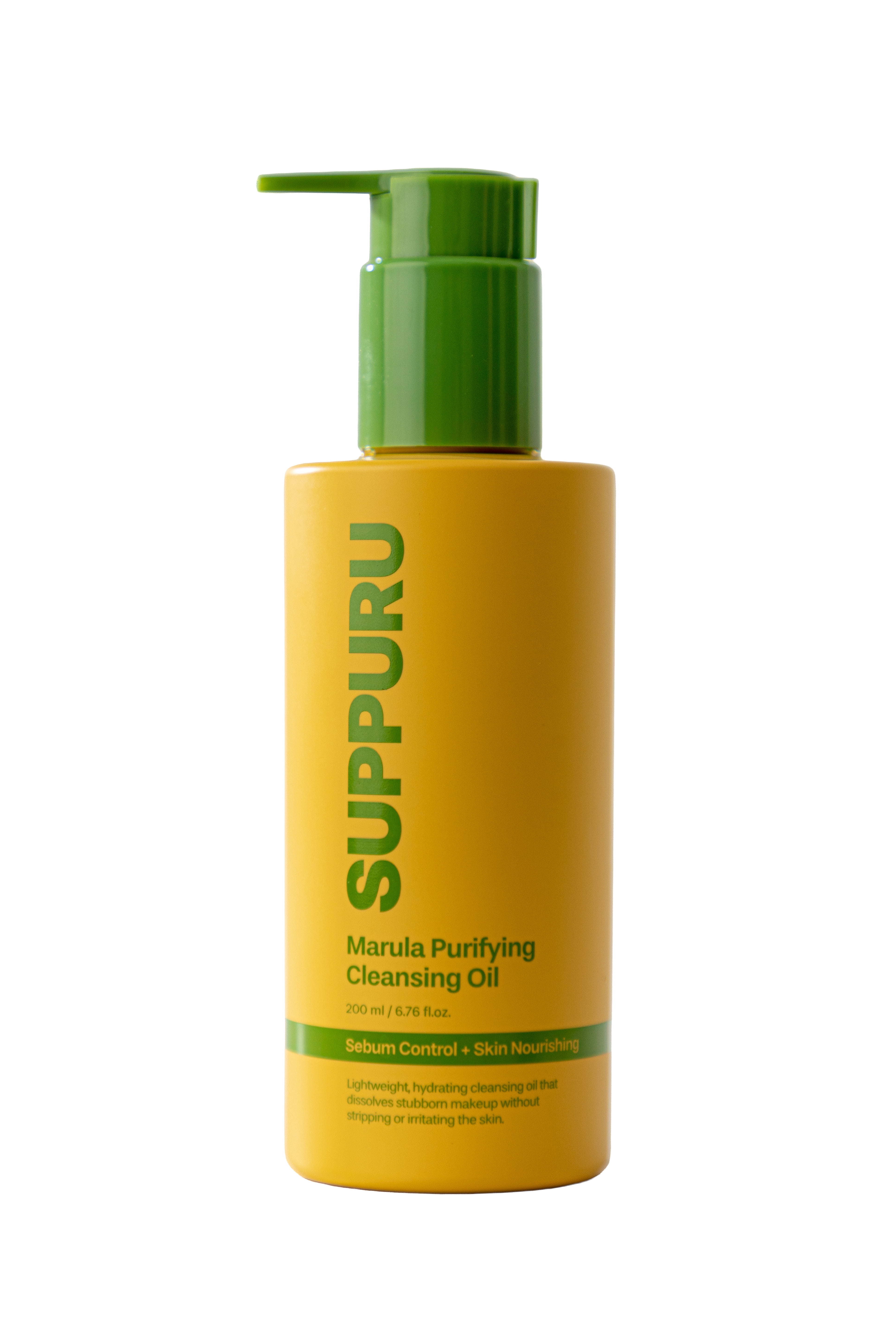 SUPPURU Marula Purifying Cleansing Oil, Korean Vegan Oil Cleanser & Makeup Remover, 6.76 fl oz