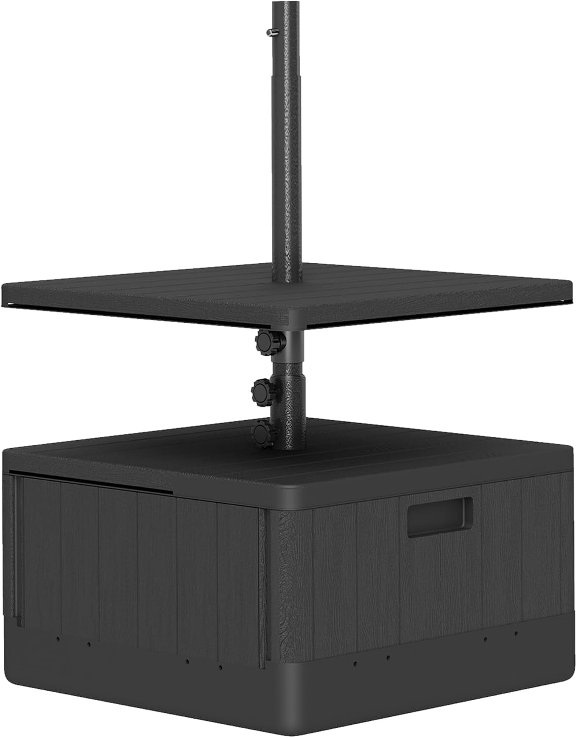 SUPQ Weighted Umbrella Stand with Table Tray, Heavy Duty Patio Umbrella ...