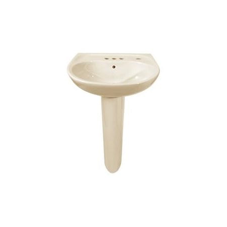 TOTO LPT241G#11 Supreme Lavatory and Pedestal with Single Hole, Colonial White
