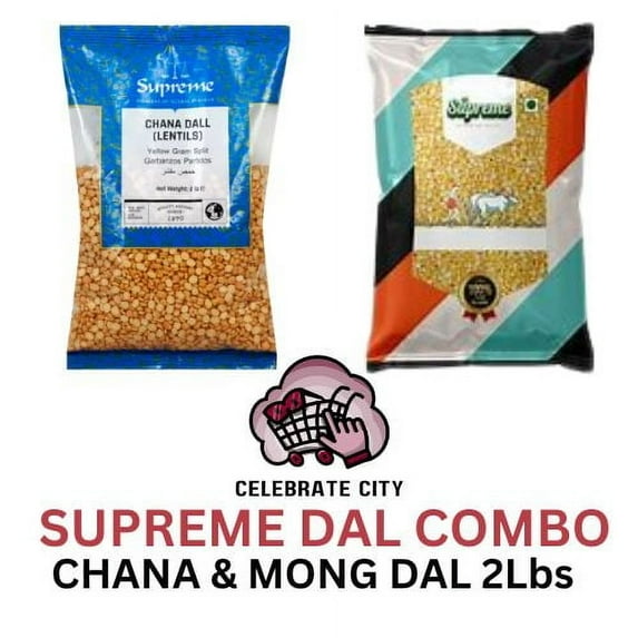 SUPREME COMBO SUPREME CHANA DAL 2LB, SUPREME MOONG DAL 2LB