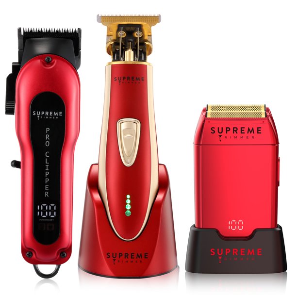 SUPREME TRIMMER Barber Kit 3 in 1 Hair Clipper, Mens Trimmer & Foil