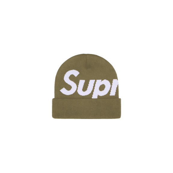 SUPREME UNISEX Big Logo Beanie "FW 24 - Light Olive" SU900 from Stadium Goods