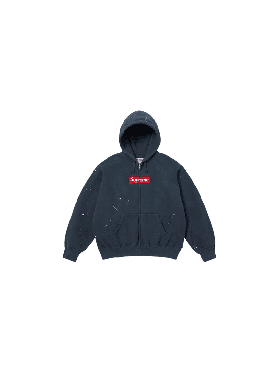 UNISEX MM6 Maison Margiela Box Logo Zip Up Sweatshirt "SS26 - Navy" SU27170 SU27170 from Stadium Goods