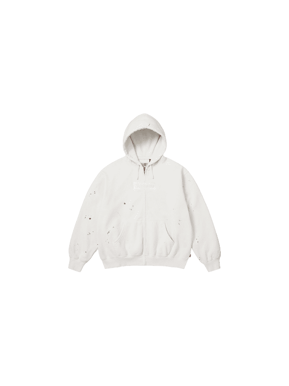 UNISEX MM6 Maison Margiela Box Logo Zip Up Sweatshirt "SS26 - White" SU27171 SU27171 from Stadium Goods